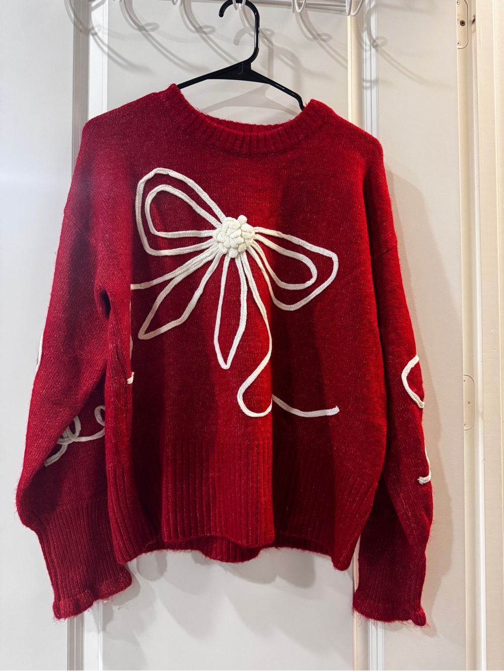NWOT Altar’d State Christmas, bow sweater, size small